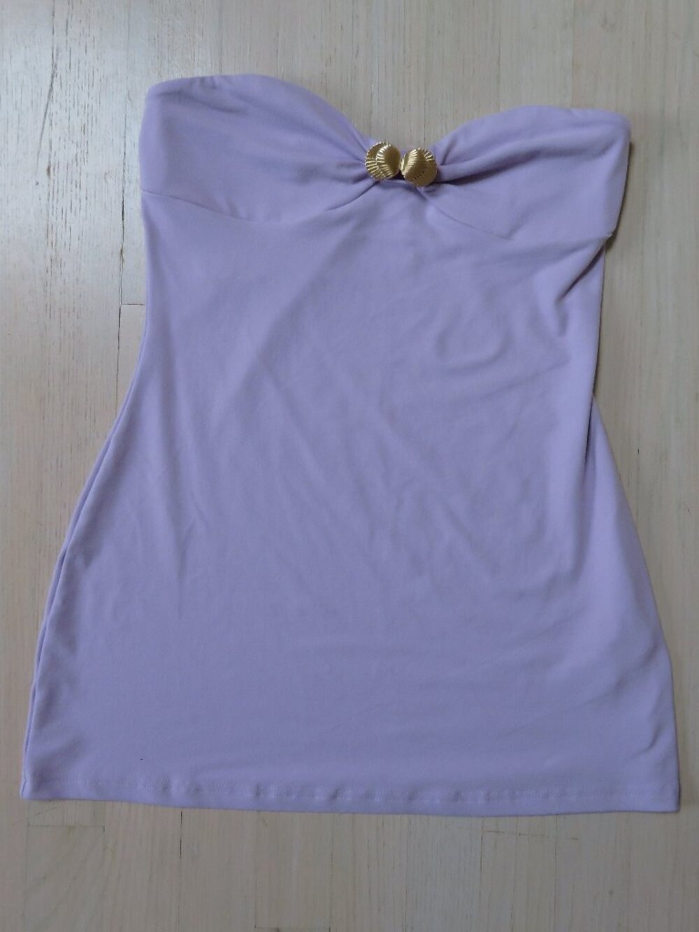 Lilac Purple Gold Seashell Beachy Tube Top size Medium